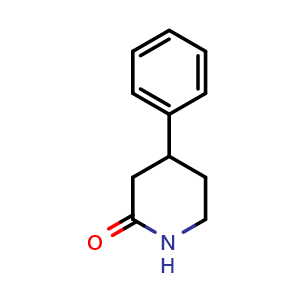 Chemical structure of 4-Phenyl-2-piperidone , CAS 81976-73-0, AChemBlock X191440