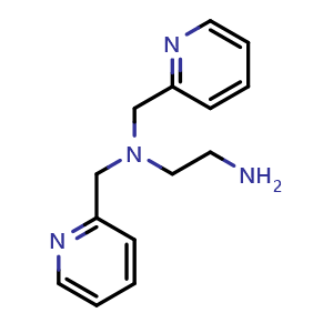 Chemical structure of N1,N1-Bis(2-pyridylmethyl)-1,2-ethanediamine , CAS 189440-33-3, AChemBlock X191465