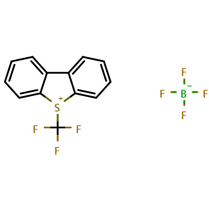 Chemical structure of 5-(Trifluoromethyl)dibenzothiophenium Tetrafluoroborate , CAS 131880-16-5, AChemBlock X191488