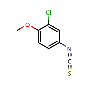Chemical structure of 2-chloro-4-isothiocyanato-1-methoxybenzene , CAS 23165-42-6, AChemBlock X191493