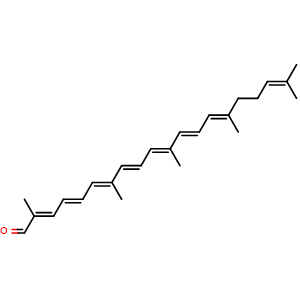 Chemical structure of Apo-12'-lycopenal , CAS 1071-52-9, AChemBlock X191526