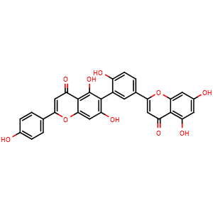 Chemical structure of Robustaflavone , CAS 49620-13-5, AChemBlock X191527