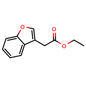 Chemical structure of Ethyl 2-(3-Benzofuranyl)acetate , CAS 82156-58-9, AChemBlock X191547