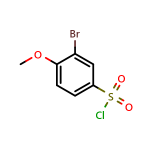 Chemical structure of 3-Bromo-4-methoxybenzene-1-sulfonyl chloride , CAS 23094-96-4, AChemBlock X191569