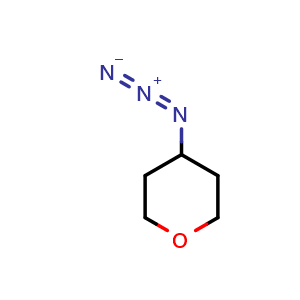 Chemical structure of 4-azidooxane , CAS 1280726-10-4, AChemBlock X191578