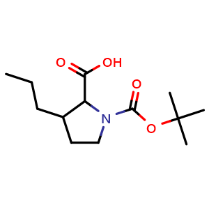 Chemical structure of Boc-beta-Propyl-DL-proline , CAS 351002-88-5, AChemBlock X191585