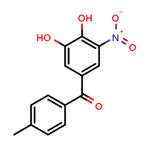 Chemical structure of 3,4-Dihydroxy-4'-methyl-5-nitrobenzophenone , CAS 134308-13-7, AChemBlock X191592