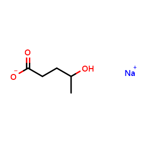 Chemical structure of Sodium 4-Hydroxypentanoate , CAS 56279-37-9, AChemBlock X191593