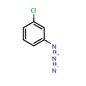 Chemical structure of 1-azido-3-chlorobenzene , CAS 3296-06-8, AChemBlock X191608