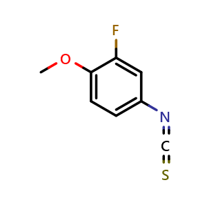 Chemical structure of 2-fluoro-4-isothiocyanato-1-methoxybenzene , CAS 344750-44-3, AChemBlock X191613