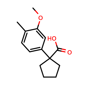 1-(3-Methoxy-4-methylphenyl)cyclopentanecarboxylic acid