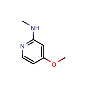 Chemical structure of 4-Methoxy-N-methylpyridin-2-amine , CAS 1104455-24-4, AChemBlock X191644