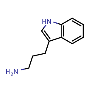 Chemical structure of 1H-Indole-3-propanamine , CAS 6245-89-2, AChemBlock X191645