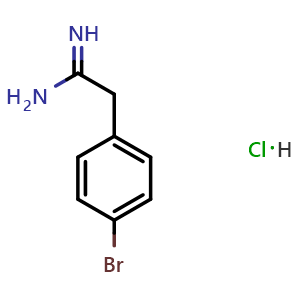 Chemical structure of 2-(4-bromophenyl)ethanimidamide hydrochloride , CAS 6487-97-4, AChemBlock X191657