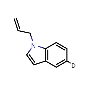 Chemical structure of 1-Allyl-1H-indole-5-D , AChemBlock X191658