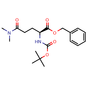 Chemical structure of Benzyl (S)-2-(Boc-amino)-5-(dimethylamino)-5-oxopentanoate , CAS 72468-46-3, AChemBlock X191664