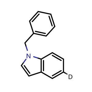 Chemical structure of 1-Benzyl-1H-indole-5-D , AChemBlock X191667