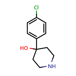 Chemical structure of 4-(4-Chlorophenyl)piperidin-4-ol (Loperamide Impurity) , CAS 39512-49-7, AChemBlock X191676