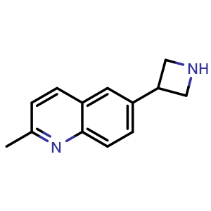 Chemical structure of 6-(3-Azetidinyl)-2-methylquinoline , CAS 1260752-43-9, AChemBlock X191684