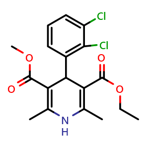 Chemical structure of Felodipine , CAS 72509-76-3, AChemBlock X191693