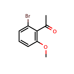 Chemical structure of 1-(2-Bromo-6-methoxyphenyl)ethanone , CAS 380225-68-3, AChemBlock X191703