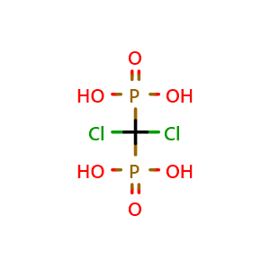 Chemical structure of (Dichloromethylene)diphosphonic acid , CAS 10596-23-3, AChemBlock X191725