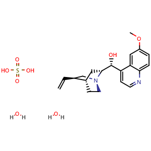 Chemical structure of Quinine Hydrogen Sulfate Dihydrate , CAS 6119-70-6, AChemBlock X191745