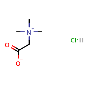 Chemical structure of Betaine hydrochloride , CAS 590-46-5, AChemBlock X191770