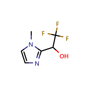 Chemical structure of alpha-(Trifluoromethyl)-1-methyl-1H-imidazole-2-methanol , CAS 107344-63-8, AChemBlock X191792