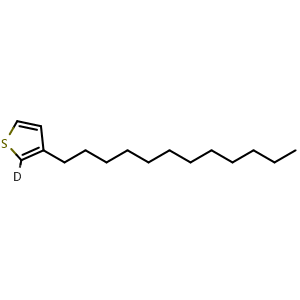 Chemical structure of 3-Dodecylthiophene-2-D , CAS 2122800-12-6, AChemBlock X191793