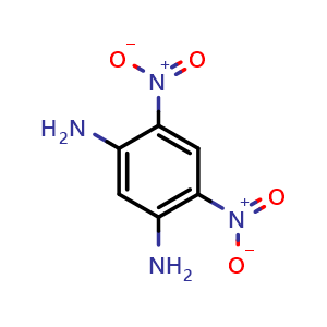Chemical structure of 4,6-Dinitro-1,3-benzenediamine , CAS 4987-96-6, AChemBlock X191794