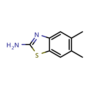 Chemical structure of 2-Amino-5,6-dimethylbenzothiazole , CAS 29927-08-0, AChemBlock X191824