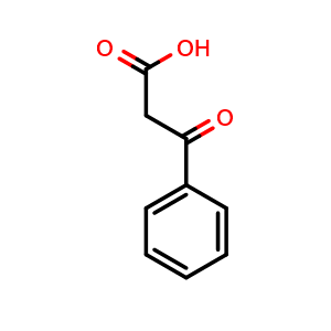 Chemical structure of 3-Oxo-3-phenylpropionic acid , CAS 614-20-0, AChemBlock X191825