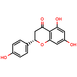 Chemical structure of (S)-5,7-Dihydroxy-2-(4-hydroxyphenyl)chroman-4-one , CAS 480-41-1, AChemBlock X191845