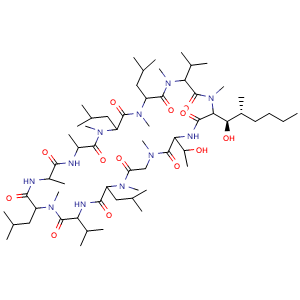 Chemical structure of Dihydrocyclosporin C , CAS 63556-15-0, AChemBlock X191854