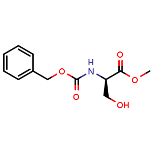 Chemical structure of N-Cbz-D-serine Methyl Ester , CAS 93204-36-5, AChemBlock X191855