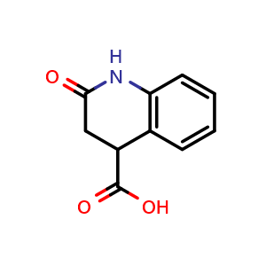 Chemical structure of 2-oxo-1,2,3,4-tetrahydroquinoline-4-carboxylic acid , CAS 14179-84-1, AChemBlock X191861