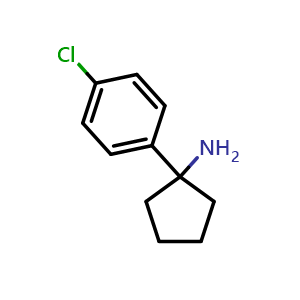 Chemical structure of 1-(4-Chlorophenyl)cyclopentanamine , CAS 75095-84-0, AChemBlock X191866