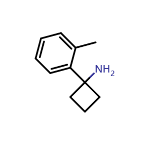 Chemical structure of 1-(2-Methylphenyl)cyclobutanamine , CAS 1152587-00-2, AChemBlock X191872