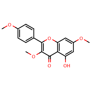Chemical structure of Kaempferol 3,7,4'-trimethylether , CAS 15486-34-7, AChemBlock X191885