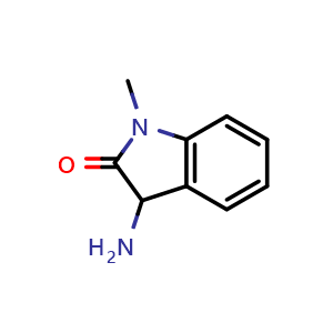 Chemical structure of 3-Amino-1-methyl-2-indolinone , CAS 121974-35-4, AChemBlock X191886
