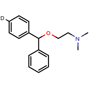Chemical structure of 2-[(Phenyl-4-D)(phenyl)methoxy]-N,N-dimethylethanamine , AChemBlock X191899