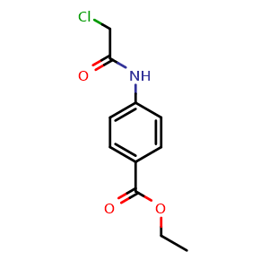 Chemical structure of Ethyl 4-(2-Chloroacetamido)benzoate , CAS 26226-72-2, AChemBlock X191903