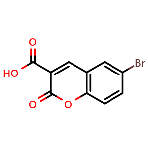 Chemical structure of 6-Bromocoumarin-3-carboxylic acid , CAS 2199-87-3, AChemBlock X191910