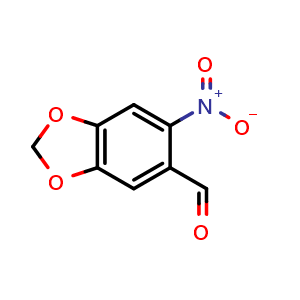 Chemical structure of 6-Nitropiperonal , CAS 712-97-0, AChemBlock X191922