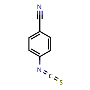 Chemical structure of 4-Cyanophenyl isothiocyanate , CAS 2719-32-6, AChemBlock X191925