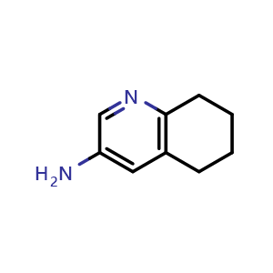 Chemical structure of 3-Amino-5,6,7,8-tetrahydroquinoline , CAS 151224-99-6, AChemBlock X191935