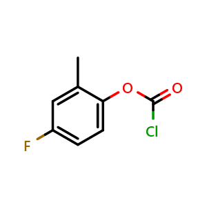 Chemical structure of 4-Fluoro-2-methylphenyl Chloroformate , CAS 1552201-86-1, AChemBlock X191939