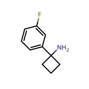 Chemical structure of 1-(3-Fluorophenyl)cyclobutanamine , CAS 179411-86-0, AChemBlock X191949