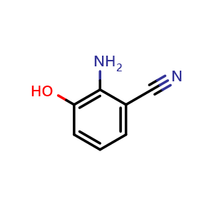 Chemical structure of 2-Amino-3-hydroxybenzonitrile , CAS 211172-52-0, AChemBlock X191954